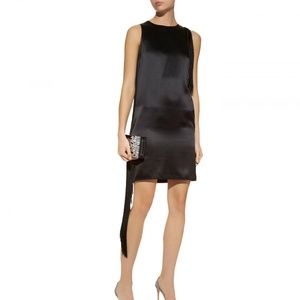 Helmut Lang Silk Black Fringe Dress